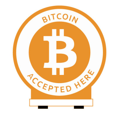 bitcoin_accepted_here_Round_Standee_Orange